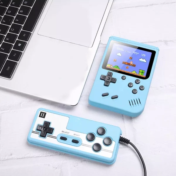 500+ Classic Games Handheld Retro Video FC Game Console 2 Players For Adults Kids Light Blue - Image 4