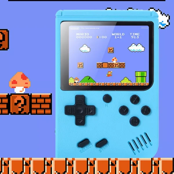 500+ Classic Games Handheld Retro Video FC Game Console 2 Players For Adults Kids Light Blue - Image 3