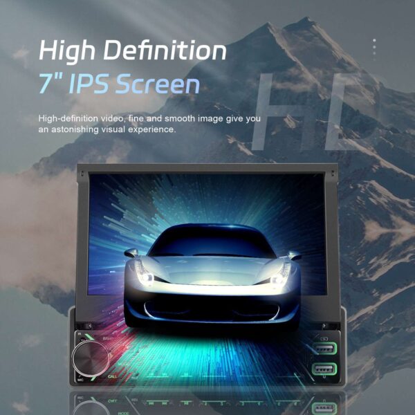 7inch Single 1 DIN Car Radio Stereo Touch Screen Flip out Bluetooth MP5 Player - Image 13