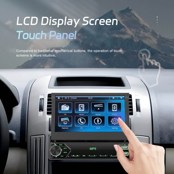 7inch Single 1 DIN Car Radio Stereo Touch Screen Flip out Bluetooth MP5 Player - Image 16