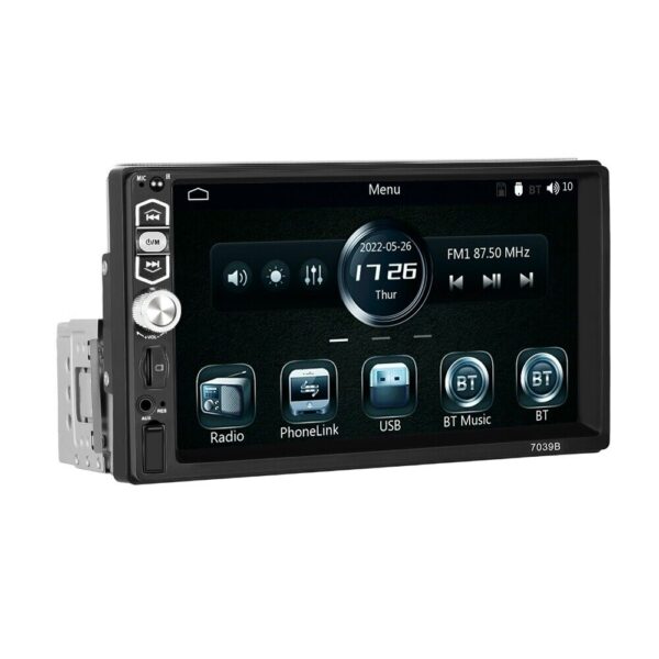 Single 1Din 7" Touch Screen Car Stereo Apple/Android Carplay Radio Bluetooth+Cam - Image 16