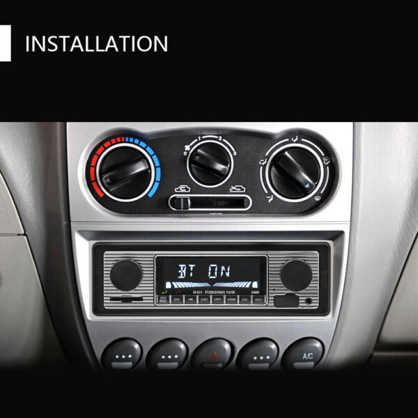 Classic Retro Car Bluetooth Compatible Radio MP3 Player Stereo USB/AUX/SD/ISO/FM - Image 2