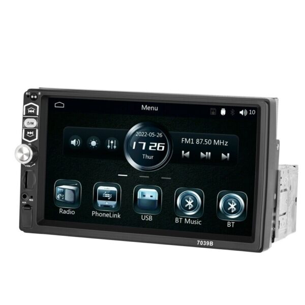 7" Single 1Din Car Stereo Radio Apple/Android Carplay Bluetooth Touch Screen Mic - Image 3