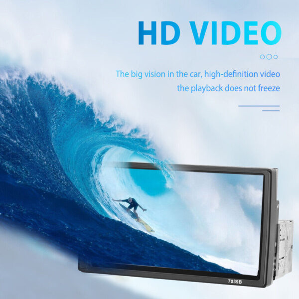 7" Single 1Din Car Stereo Radio Apple/Android Carplay Bluetooth Touch Screen Mic - Image 11