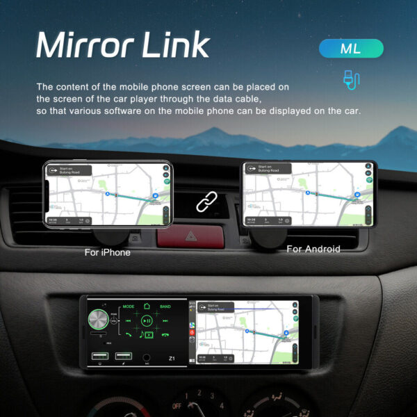 4.1'' Single 1Din Car Stereo Radio Player In-dash Bluetooth Head Unit FM/USB/AUX - Image 7