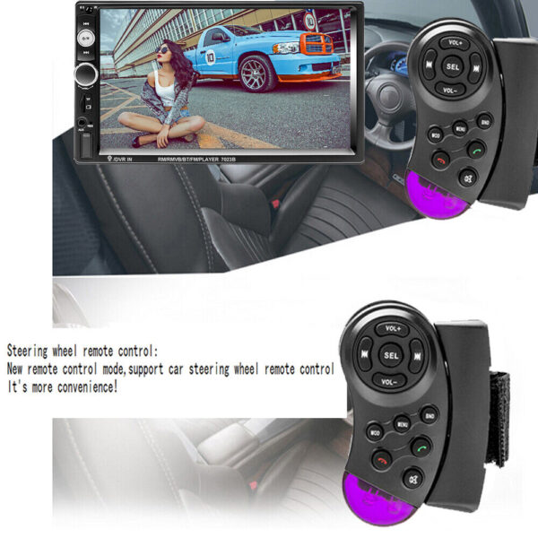 7" inch Bluetooth Car Radio Stereo Double 2DIN FM USB/MP5 Player Touch Screen TF - Image 6