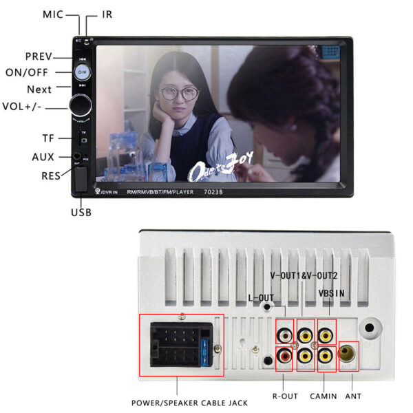 7" inch Bluetooth Car Radio Stereo Double 2DIN FM USB/MP5 Player Touch Screen TF - Image 10