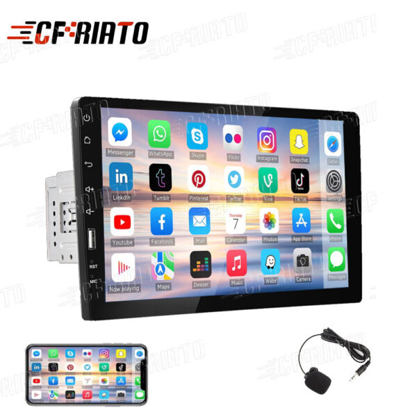 9" Single 1Din Car Stereo Radio for Apple/Android Car Play Touch Screen