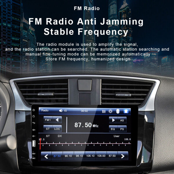 9" Single 1Din Car Stereo Radio for Apple/Android Car Play Touch Screen - Image 4