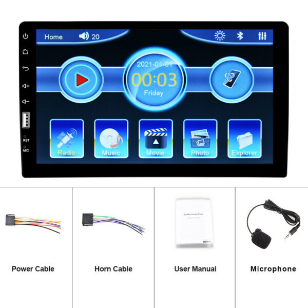 9" Single 1Din Car Stereo Radio for Apple/Android Car Play Touch Screen - Image 17
