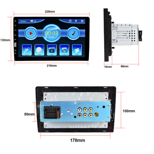 9" Single 1Din Car Stereo Radio for Apple/Android Car Play Touch Screen - Image 20
