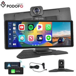 10.26" IPS Touch Screen Wireless Carplay Portable Car Stereo Android Auto HD DVR