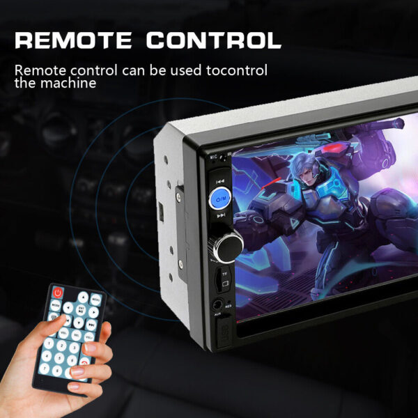 Car Stereo Radio 7" Double 2 DIN Touch Screen Bluetooth FM USB MP5 Player Camera - Image 6