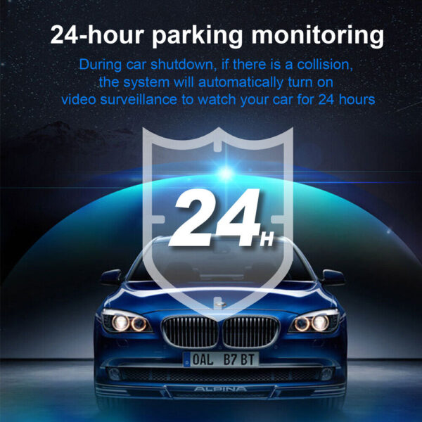 4" In Car Camera Recorder Dual Front and Rear HD 1080P Dash Cam Night Vision - Image 11
