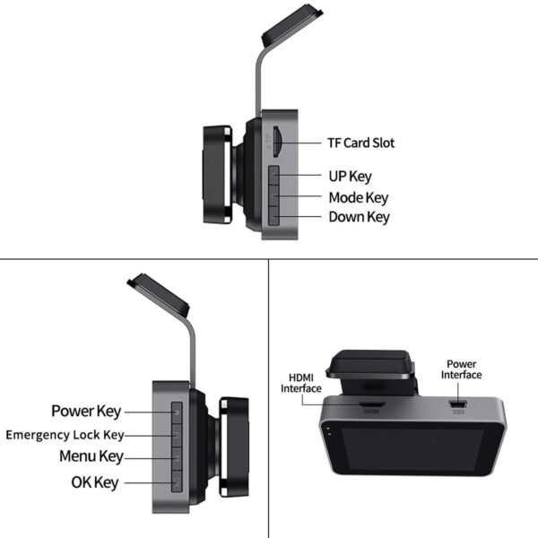 4" Car Camera Recorder GPS WIFI Dual Front Rear HD 1080P Dash Cam Night Vision - Image 4