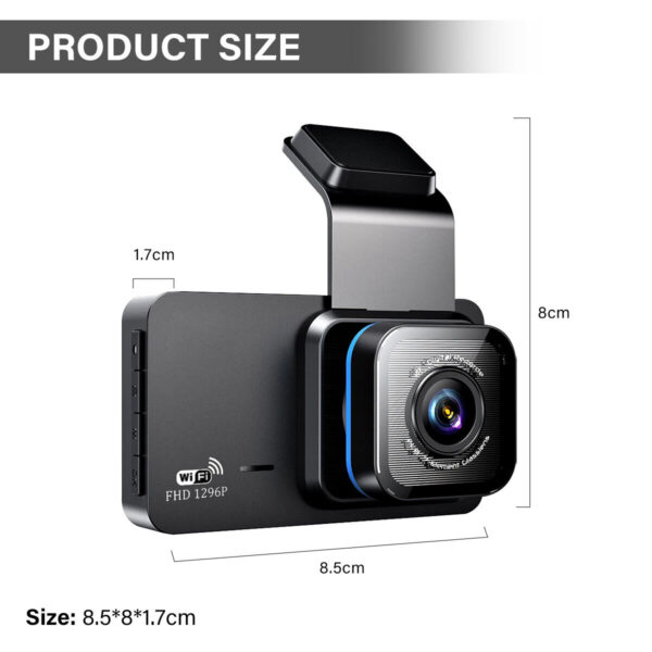 4" Car Camera Recorder GPS WIFI Dual Front Rear HD 1080P Dash Cam Night Vision - Image 5
