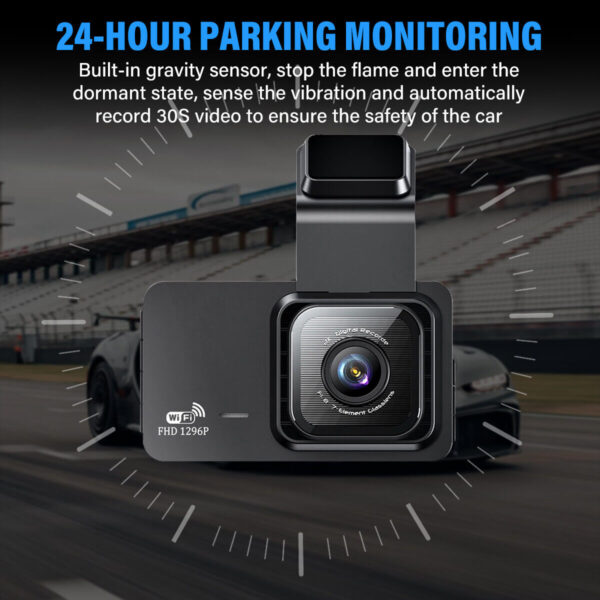 4" Car Camera Recorder GPS WIFI Dual Front Rear HD 1080P Dash Cam Night Vision - Image 11