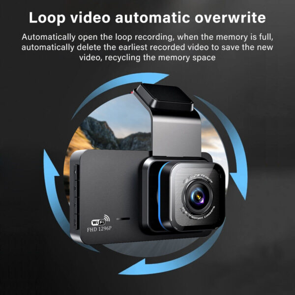 4" Car Camera Recorder GPS WIFI Dual Front Rear HD 1080P Dash Cam Night Vision - Image 12