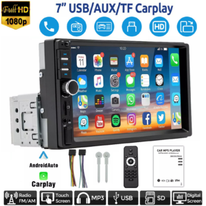 Single 1DIN 7" Car Stereo Radio Apple CarPlay FM BT USB Touch Screen MP5 Player