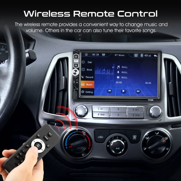 Single 1DIN 7" Car Stereo Radio Apple CarPlay FM BT USB Touch Screen MP5 Player - Image 18