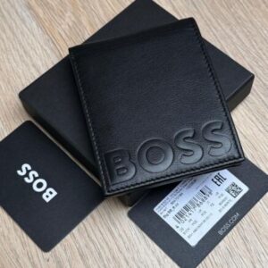 HUGO BOSS 6CC genuine Leather Bifold WALLET