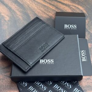 HUGO BOSS Black Genuine Leather Card Holder With 09 Card Slots |
