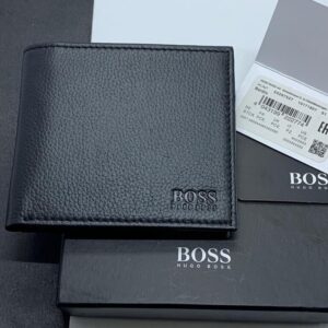 HUGO BOSS Men's BARDIO Bi-Fold Black Leather Wallet 50297527