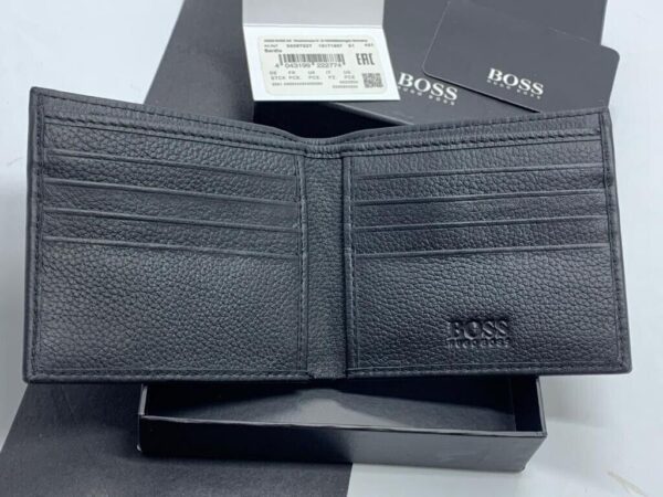 HUGO BOSS Men's BARDIO Bi-Fold Black Leather Wallet 50297527 - Image 3