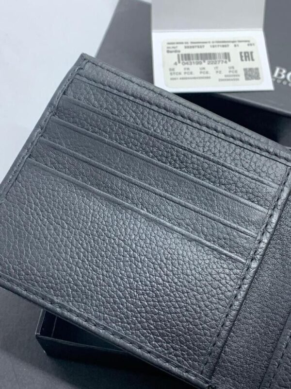 HUGO BOSS Men's BARDIO Bi-Fold Black Leather Wallet 50297527 - Image 5
