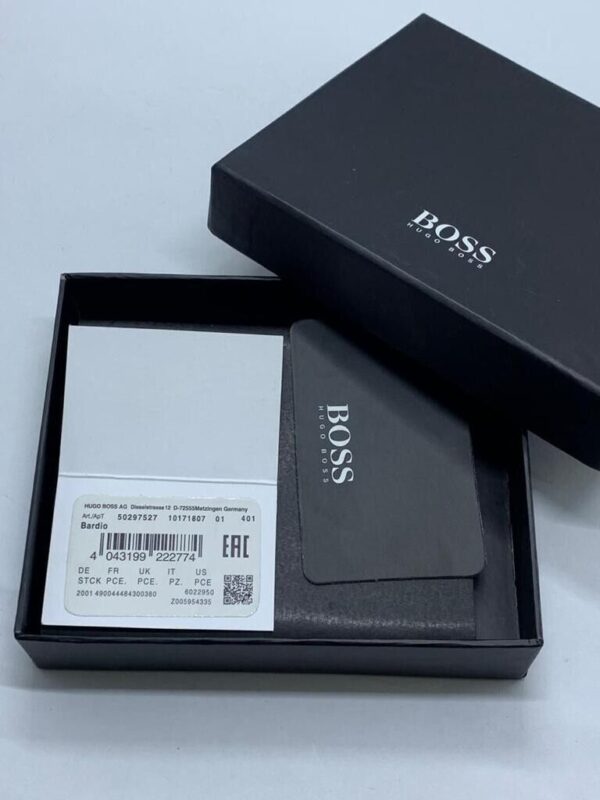 HUGO BOSS Men's BARDIO Bi-Fold Black Leather Wallet 50297527 - Image 8