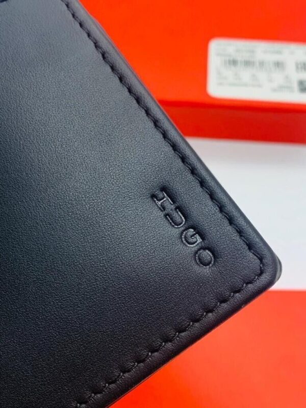 NEW MEN HUGO BY HUGO BOSS SUBWAY 4CC BIFOLD BLACK LEATHER WALLET COIN POCKET - Image 5