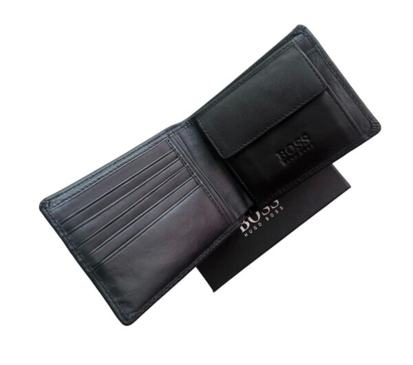 New Hugo Boss Men's Slim Genuine Leather Wallet for Credit Card, Notes & Coins - Image 3