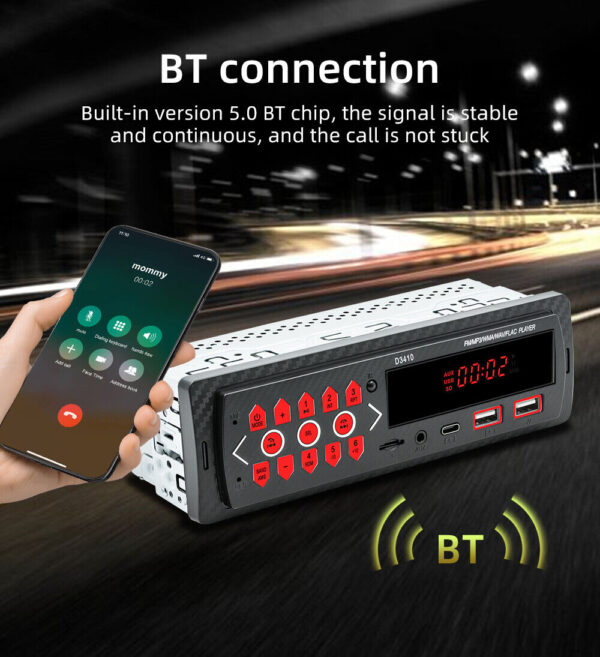 Car Stereo Radio Single 1 Din Bluetooth - Image 6