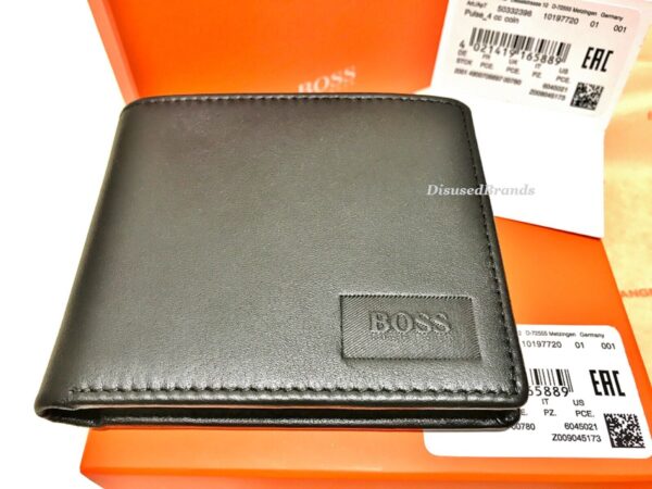 Designer Hugo Boss Leather Wallet Black Model “Pulse 4cc” New With Tags Boxed 4021419165834