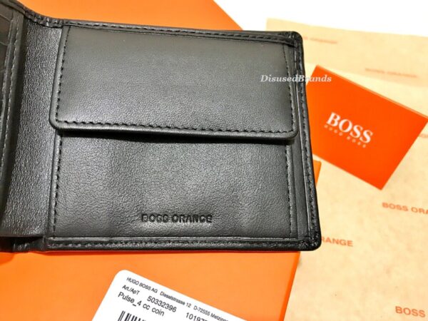 Designer Hugo Boss Leather Wallet Black Model “Pulse 4cc” New With Tags Boxed 4021419165834 - Image 4