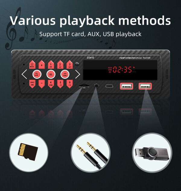 Car Stereo Radio Single 1 Din Bluetooth - Image 7