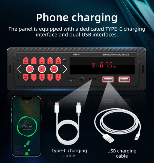 Car Stereo Radio Single 1 Din Bluetooth - Image 8