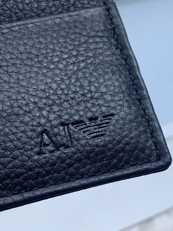NEW MEN ARMANI BLACK LEATHER CARDHOLDER STYLE 06V2R - Image 4