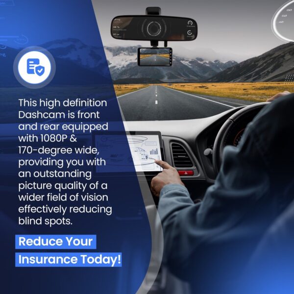 4" Dash Cam Pro Car Camera Recorder Dual Front and Rear HD 1080P Night Vision - Image 4
