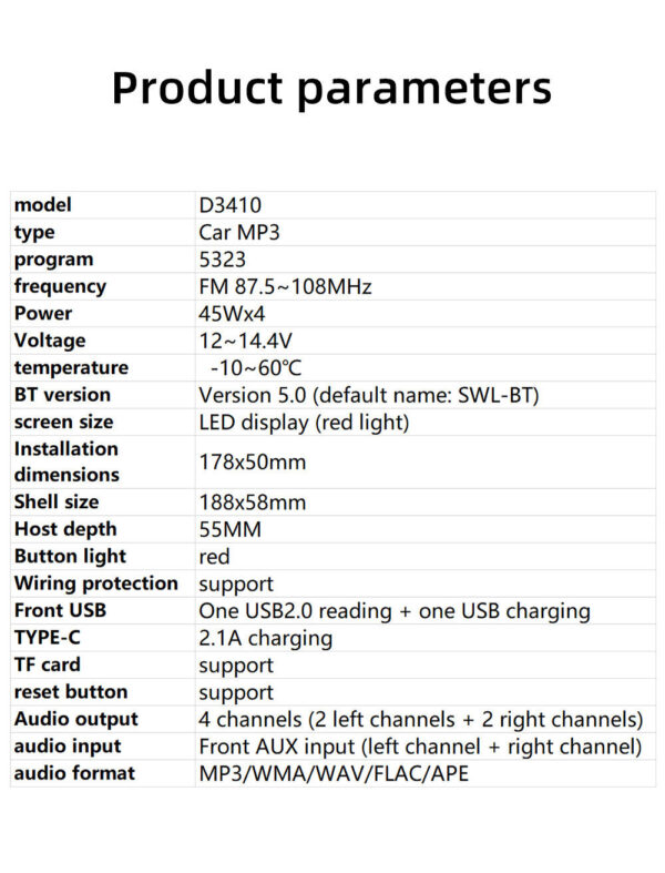 Car Stereo Radio Single 1 Din Bluetooth - Image 11