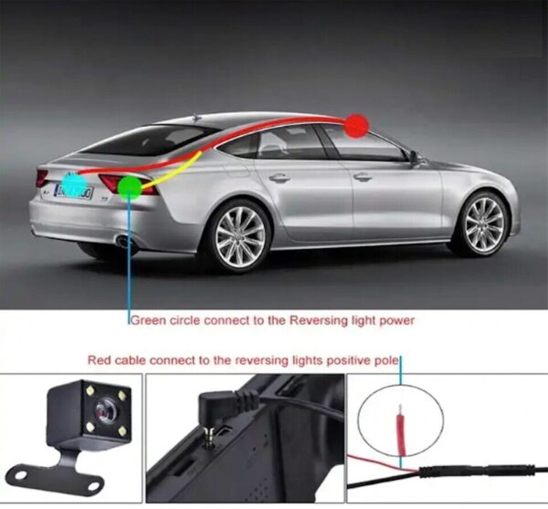 Mirror Dash Cam FHD Dual Lens Car DVR Camera Front and Rear Video Night Recorder - Image 2