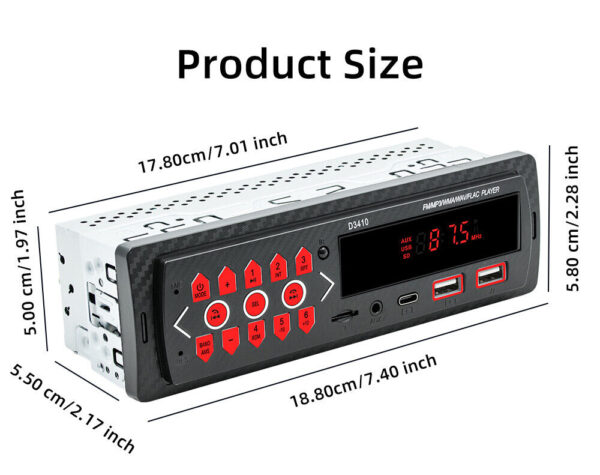 Car Stereo Radio Single 1 Din Bluetooth - Image 12