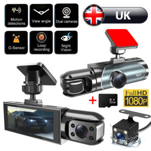 32G WIFI Car Dash Cam 1280P DVR Video Recorder G-Sensor Night Vision 3 Lens