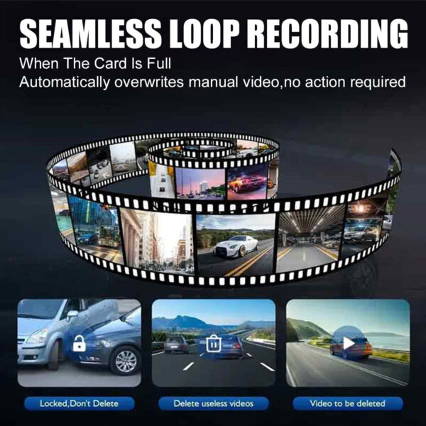 32G WIFI Car Dash Cam 1280P DVR Video Recorder G-Sensor Night Vision 3 Lens - Image 3