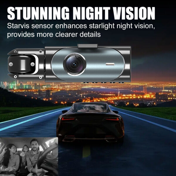 32G WIFI Car Dash Cam 1280P DVR Video Recorder G-Sensor Night Vision 3 Lens - Image 7