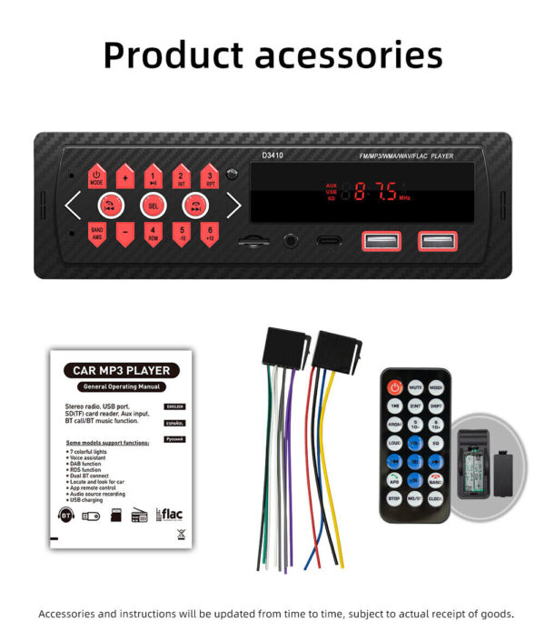 Car Stereo Radio Single 1 Din Bluetooth - Image 13