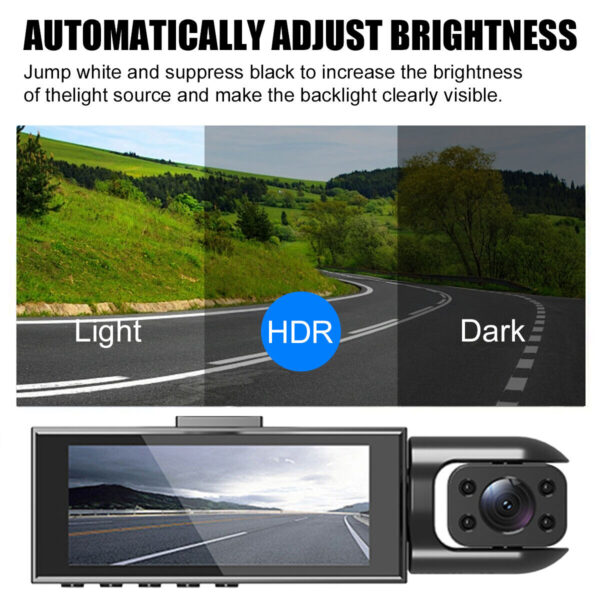 32G WIFI Car Dash Cam 1280P DVR Video Recorder G-Sensor Night Vision 3 Lens - Image 9