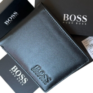 New Hugo Boss Men's Slim Genuine Leather Wallet for Credit Card, Notes & Coins