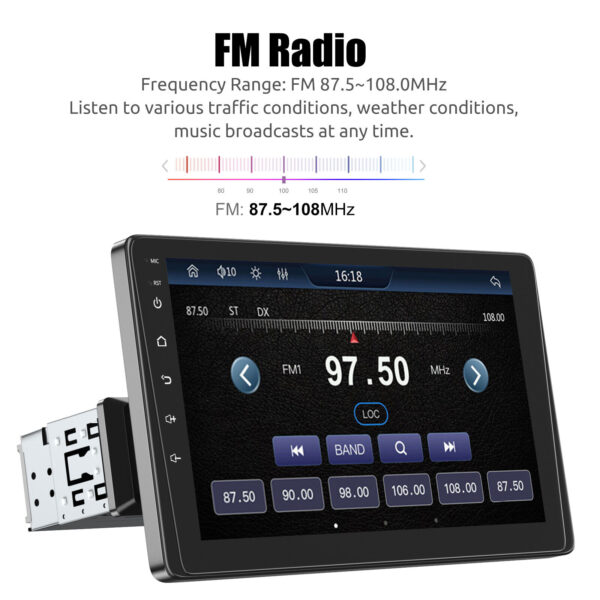 9" Single Din Car Stereo Touch Screen Radio Apple CarPlay Android Auto Bluetooth - Image 10