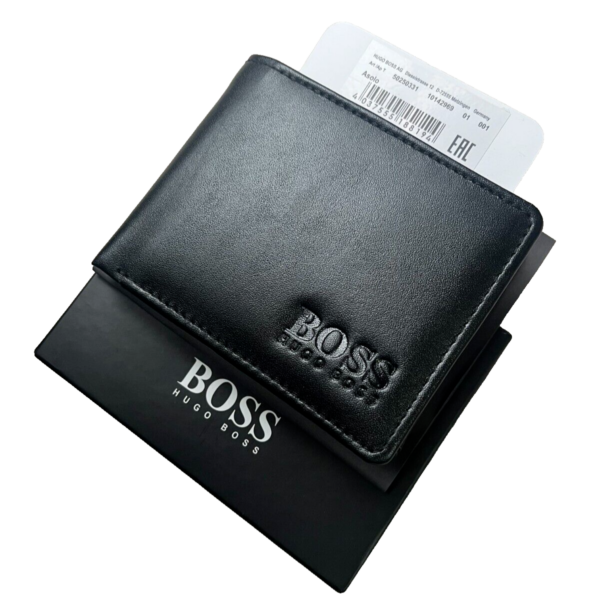 New Hugo Boss Men's Slim Genuine Leather Wallet for Credit Card, Notes & Coins - Image 2